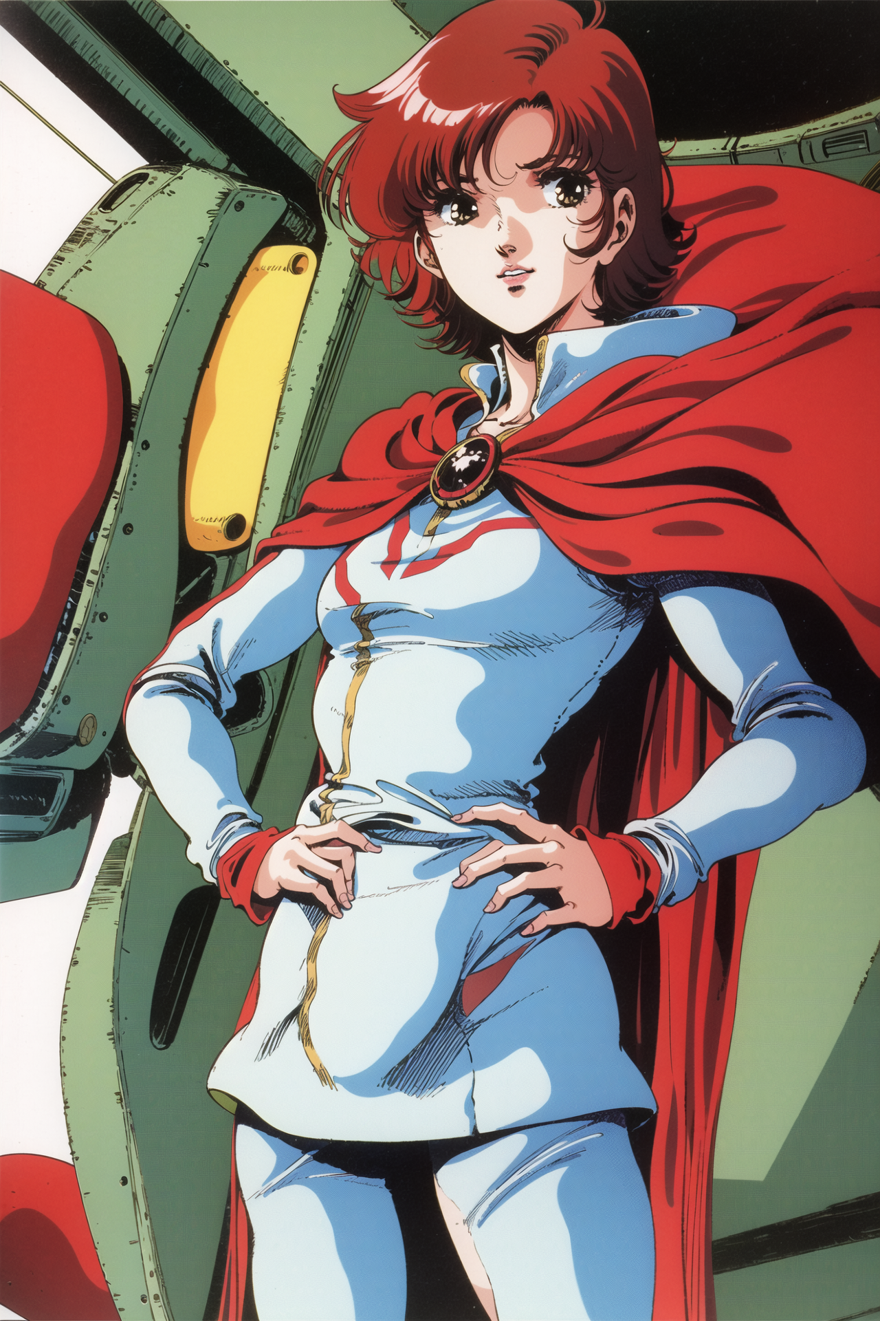 05171-4274607641-1girl, mecha, robot, retro artstyle, hands on hips, short hair, 1980s (style), red hair, pantyhose, looking at viewer, brown hai.png